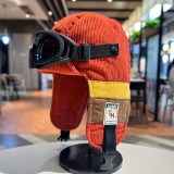 飛行員帽 燈芯絨保暖護耳 Ushanka