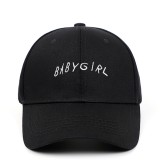 BABYGIRL字母刺繡棒球帽，春季新品帽，戶外運動遮陽帽