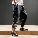 棉麻男裝，男士休閒寬鬆哈倫褲。