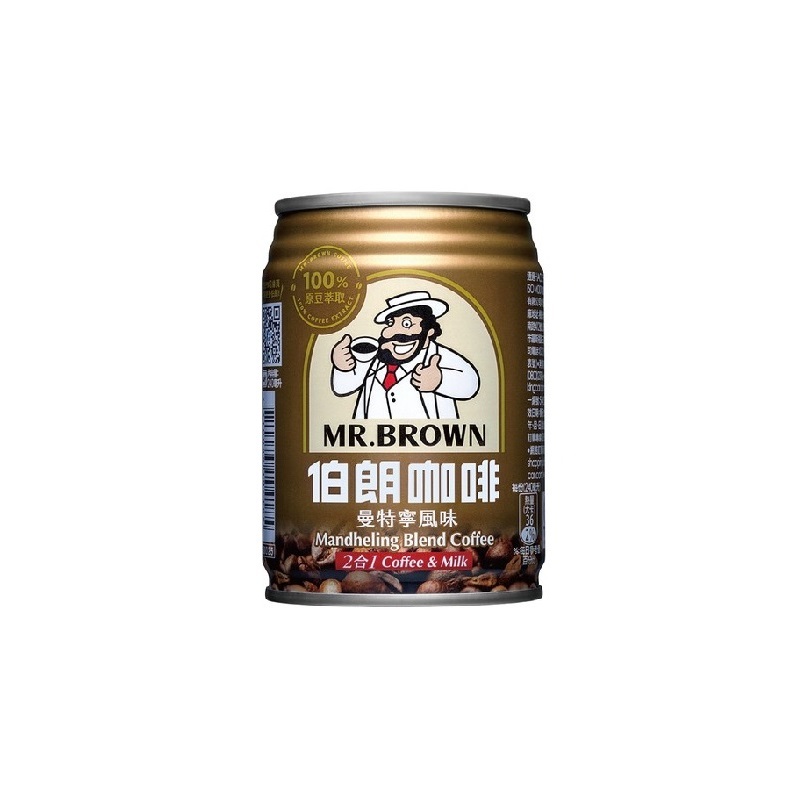 伯朗曼特寧咖啡二合一Can240ml