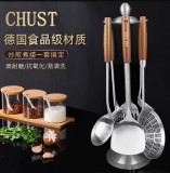 加厚厨具套装304不锈钢锅铲炒菜铲子中式厨房家用炊具铲勺漏全套