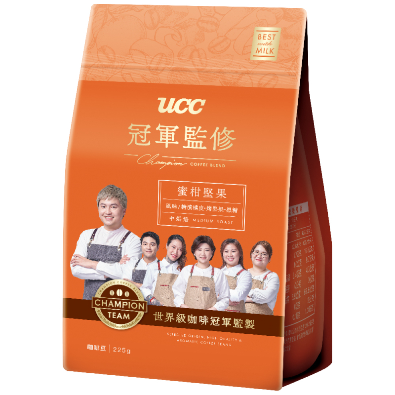 UCC 冠軍監修蜜柑堅果咖啡豆225g