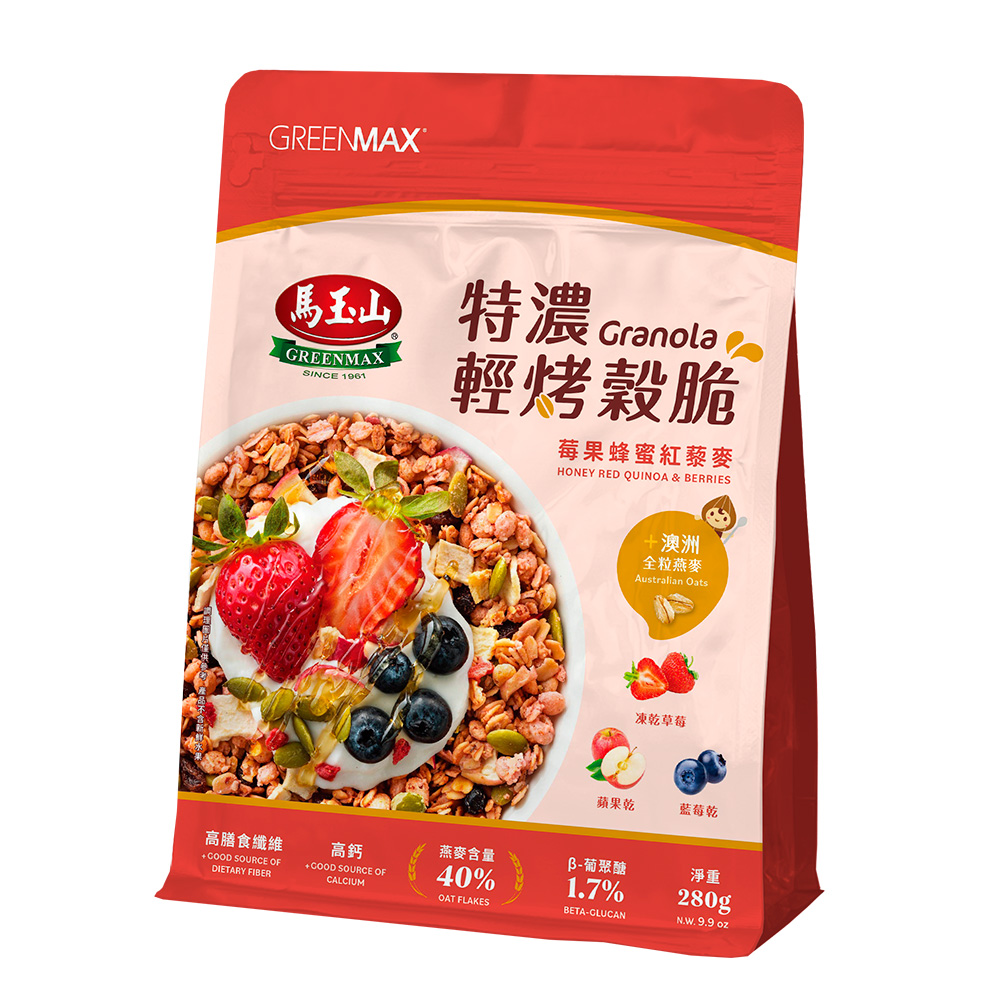 馬玉山特濃輕烤穀脆莓果蜂蜜紅藜麥280g