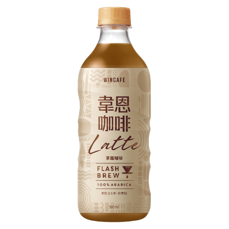 韋恩Flash Brew閃萃拿鐵咖啡pet500ml