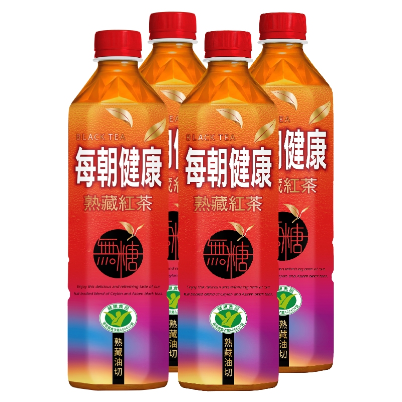 每朝健康熟藏紅茶(無糖) 650ml