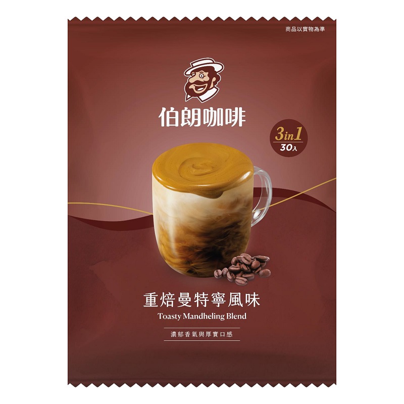 伯朗咖啡-重焙曼特寧風味三合一 16g x30