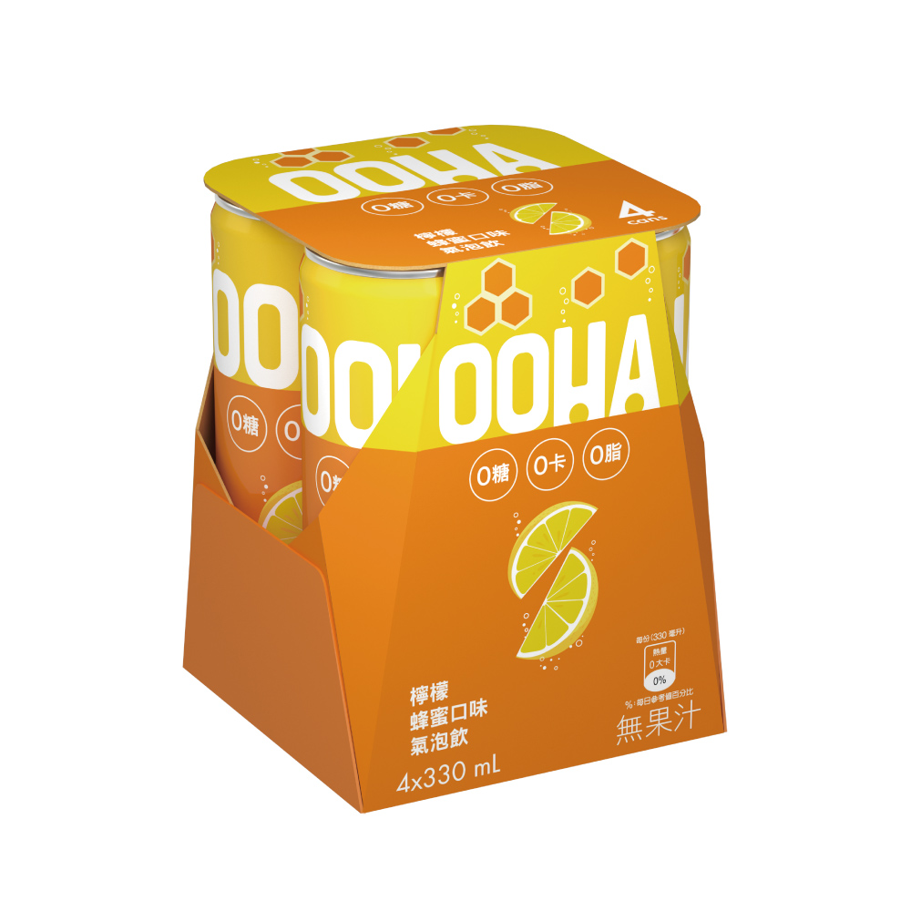 OOHA 氣泡飲檸檬蜂蜜口味330ml