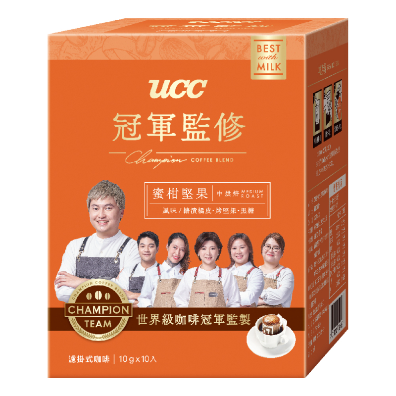 UCC 冠軍監修蜜柑堅果濾掛式咖啡10g X10
