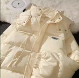 Dops大樸自製2021冬季新款奶黃色工裝棉服女寬鬆休閒ins保暖外套