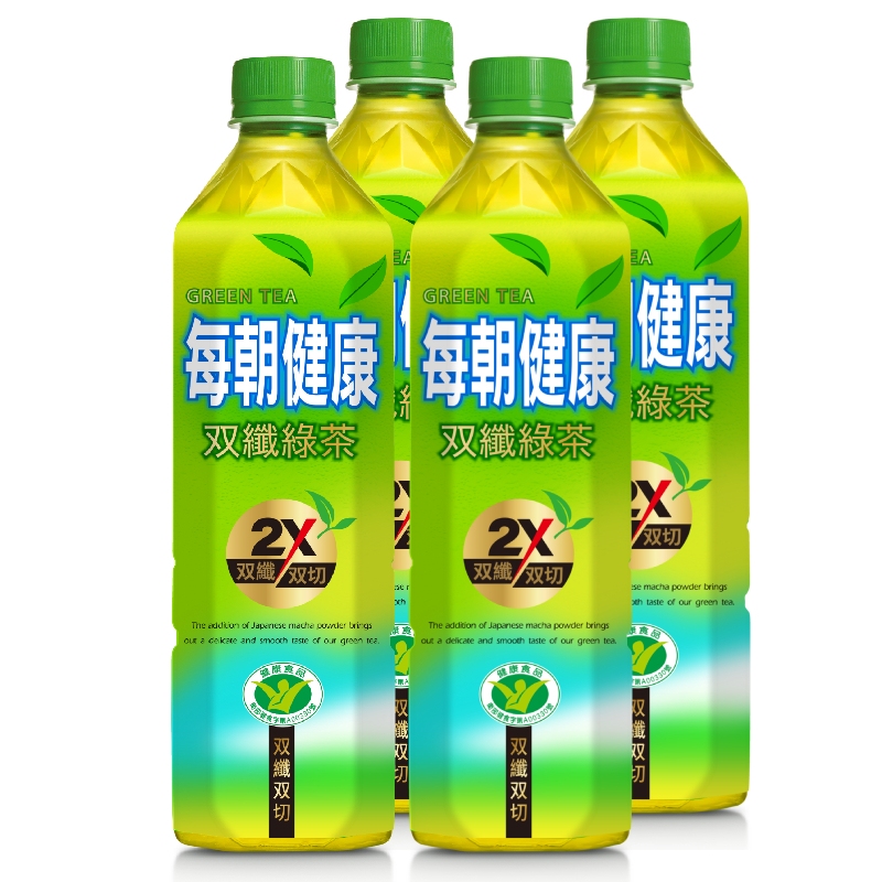 每朝健康雙纖綠茶(無糖) 650ml