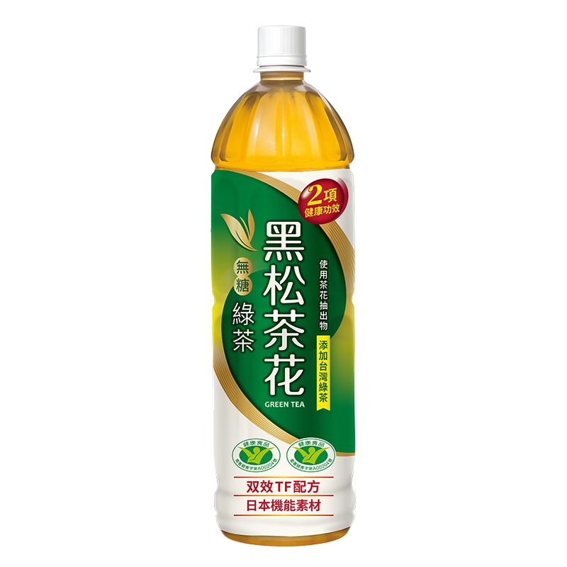 黑松茶花綠茶(無糖) 1230ml*12