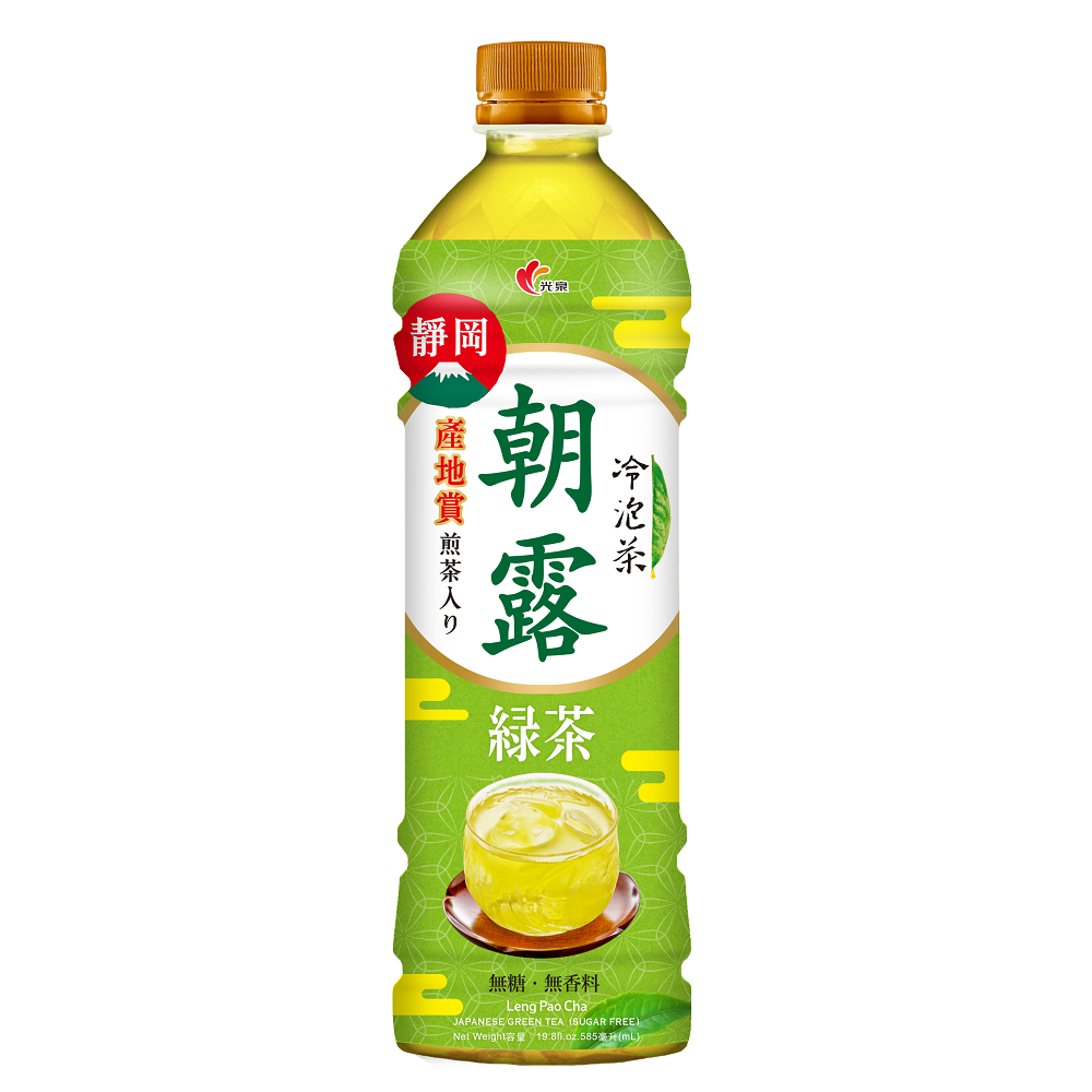 光泉冷泡茶朝露綠茶(無糖) 585ml*4入