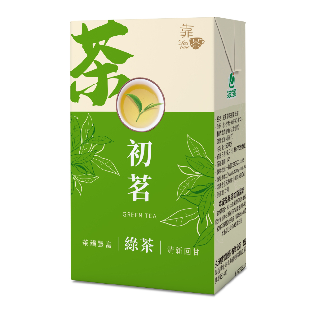 波蜜靠茶初茗綠茶 250ml*24入