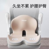 靠腰墊 辦公室腰靠 名創優品夏季涼感一體坐墊辦公室護腰美臀墊尾椎減壓椅墊專用座墊 坐墊一體按摩腰枕