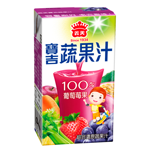 義美寶吉蔬果汁葡萄莓果125ml