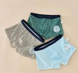 南極人 8~15歲男孩大童四角平口內褲 A級純棉合身內褲 國小國中生(格子熊組合 三件組夾鏈袋裝) 南極人 8~15歲男孩大童四角平口內褲 A級純棉合身內褲 國小國中生(格子熊組合 三件組夾鏈袋裝)