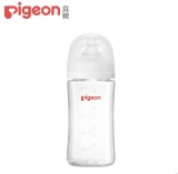 【Pigeon貝親 】第三代母乳實感玻璃奶瓶240ml/純淨白