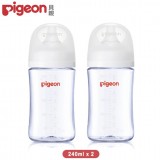 【Pigeon 貝親】第三代母乳實感T-ester奶瓶240mlx2-純淨白