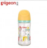 【Pigeon貝親 】第三代母乳實感彩繪款玻璃奶瓶240ml/動物園