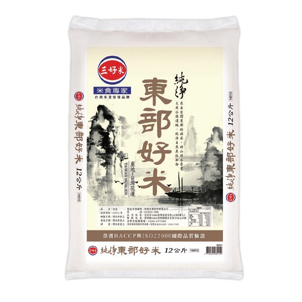 三好純淨東部好米12kg