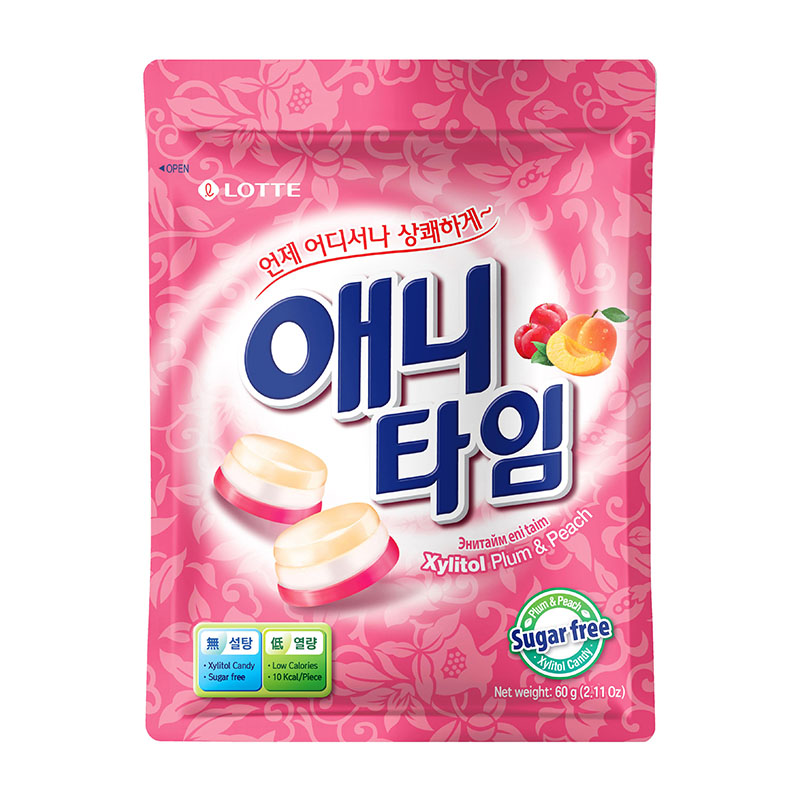 LOTTE Anytime三層糖-梅子蜜桃薄荷風味