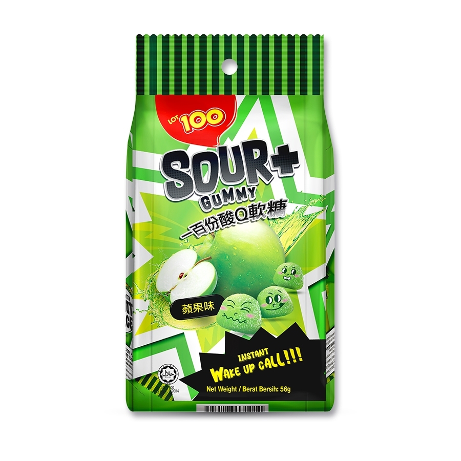 一百份酸Q軟糖-蘋果味