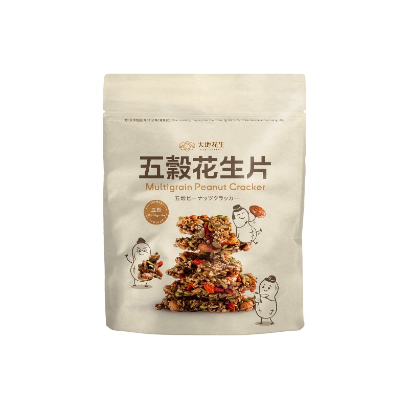 大地花生工坊 五穀花生片200g(常溫)