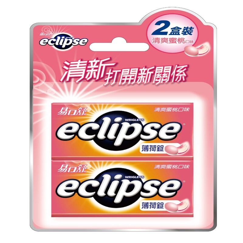 易口舒無糖薄荷錠-清爽蜜桃2入