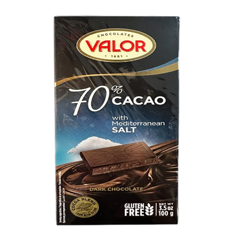 VALOR 70海鹽黑巧克力片