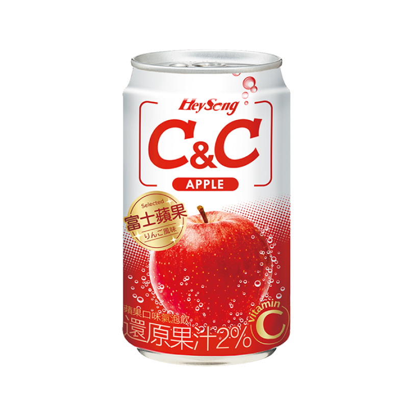 黑松CC氣泡飲蘋果口味330ml