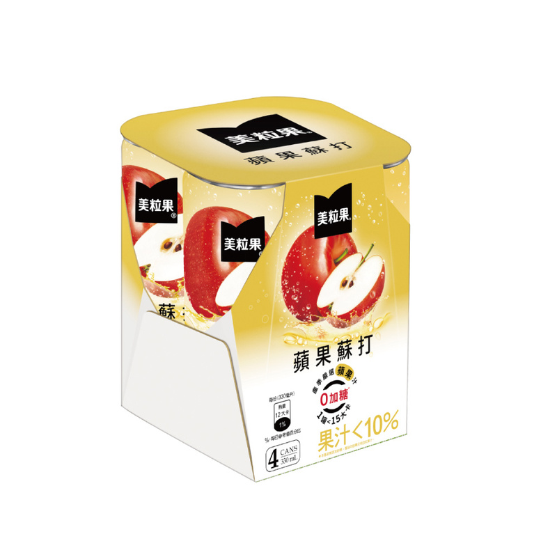 美粒果零加糖蘋果蘇打330ml