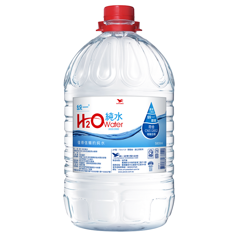 統一H2O純水5800ml