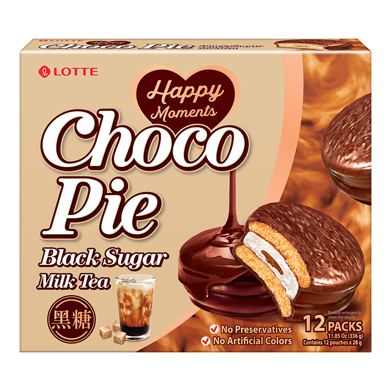LOTTE 巧克力派-黑糖奶茶風味(12顆裝)