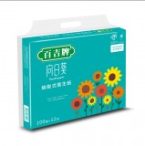 百吉牌 可愛版向日葵抽取式衛生紙100抽*12包/串-一箱