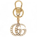 Gucci 古馳 GG 復古金色珍珠 鑰匙圈 包包吊飾 掛飾