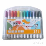 【校友會商城】-【988114 24色硬盒三角丙烯馬克筆積分+現金只要100元】