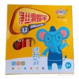 【校友會商城】-【91812 12色三角不沾手蠟筆積分+現金只要52元】