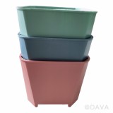 【校友會商城】-【165050 莫蘭迪方盆3入(4號)花盆積分+現金只要42元】