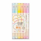 【校友會商城】-【99576 6入雙頭軟頭可擦螢光筆積分+現金只要52元】