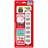 【校友會商城】-【PU2166 6尺保護傘1切6座2P延長線積分+現金只要231元】