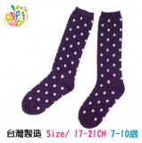 【校友會商城】-【5164點點兒童半統襪7-10Y-紫積分+現金只要32元】