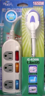 【校友會商城】-【C630 3P電腦延長線6尺積分+現金只要247元】