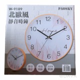 【校友會商城】-【W9189 超靜音北歐風時鐘積分+現金只要226元】