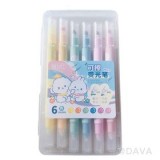 【校友會商城】-【99356 6入盒裝卡通可擦瑩光筆積分+現金只要52元】